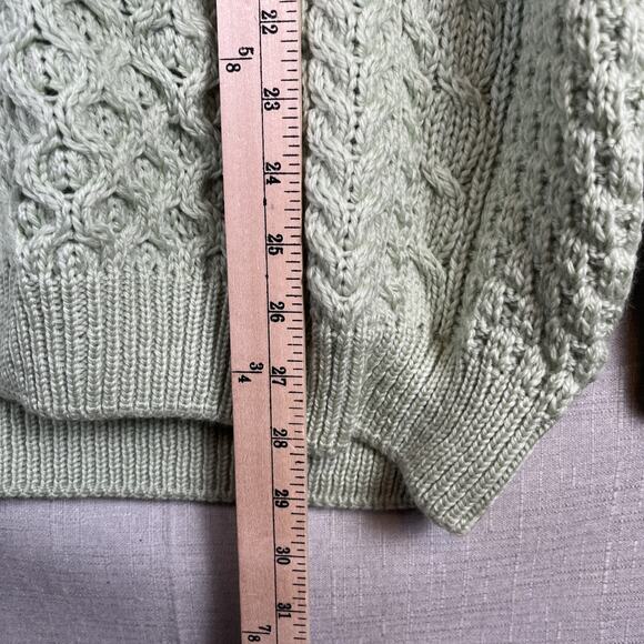 Vintage Carraig Donn Aran Cable Knit Sweater Size Large Fisherman Wool Ireland - Picture 4 of 8